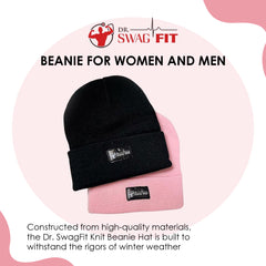 Dr. SwagFit Beanie for Women and Men, Classic Stretchy Fleece Winter Skull Cap, Soft and Comfy Knitted Beanie