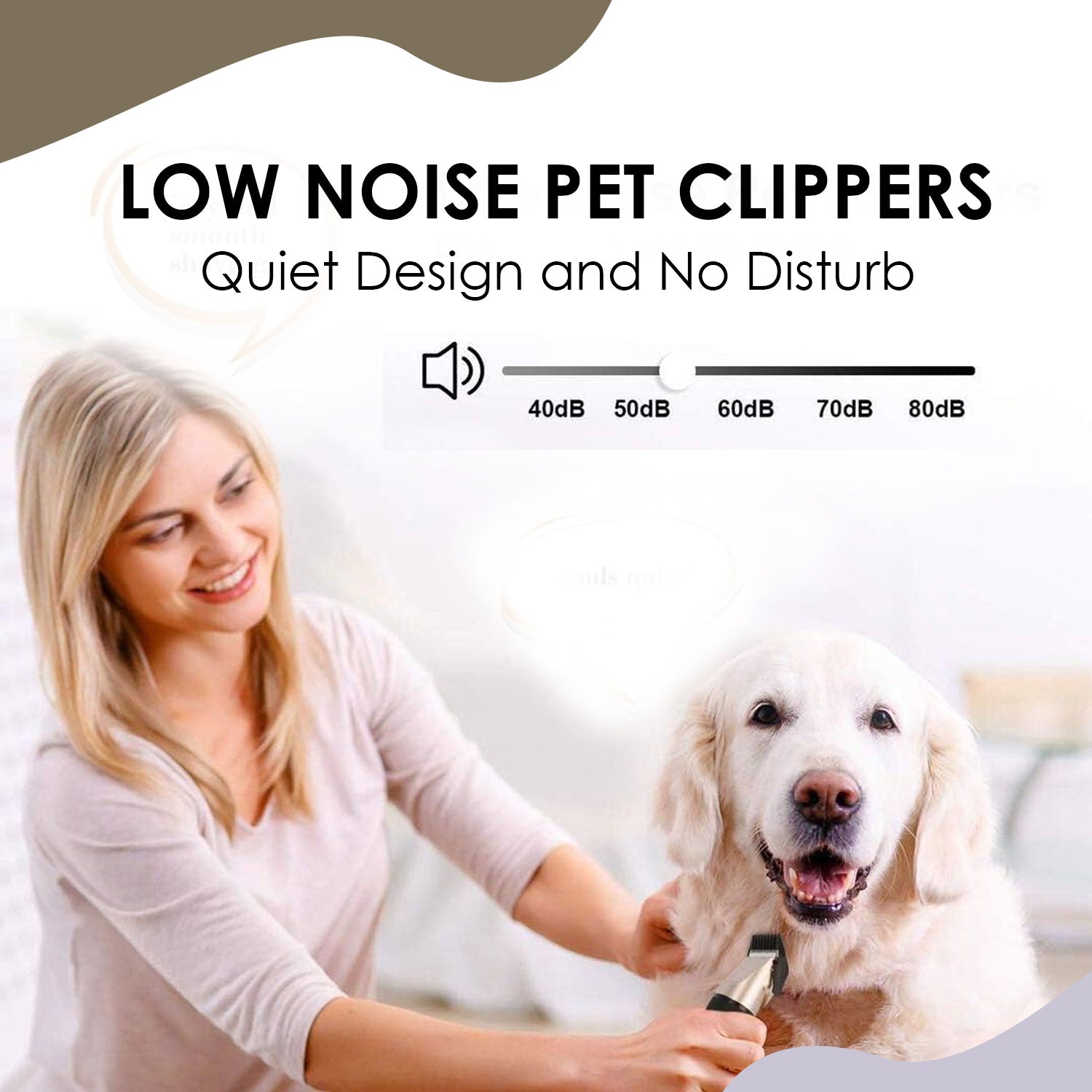 Dr. Swag Fit Professional Cordless Pet Grooming Kit, USB Rechargeable Low Noise Clipper with Detachable Blade, Ultra-Sharp Blades Rechargeable Grooming Kit, All in One Box Stress-Free Pet Grooming